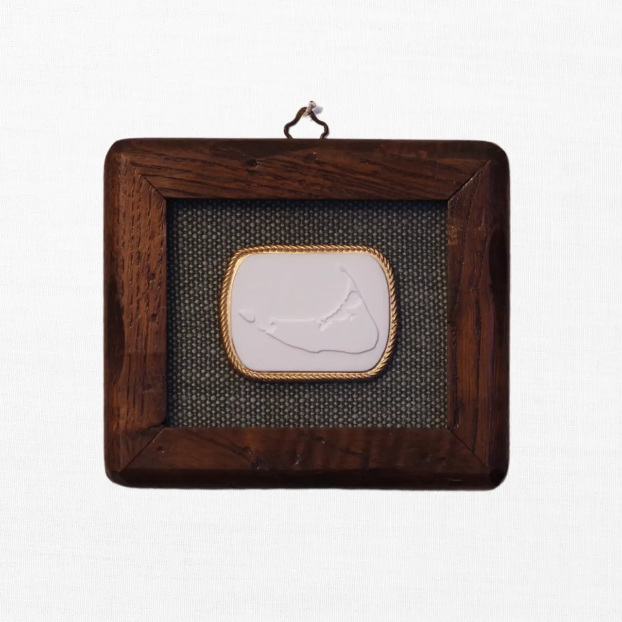 Island Outline - Nantucket Map Framed Intaglio