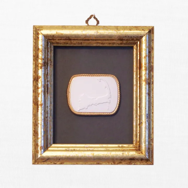 Harbor Silver - Cape Cod Map Framed Intaglio