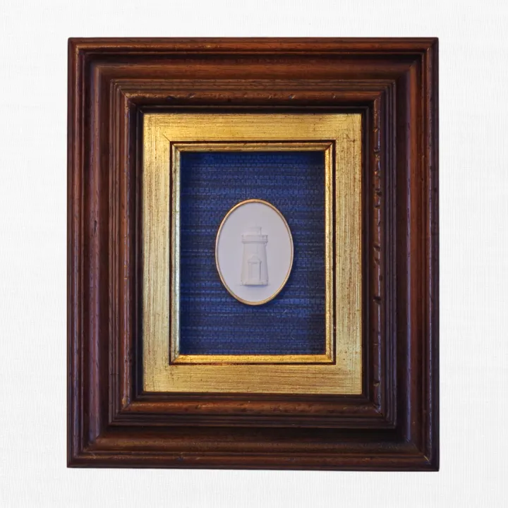 Gilded Harbor - Lighthouse Deep-Set Framed Intaglio