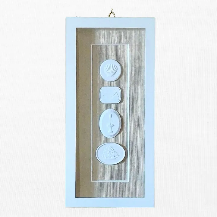 Coastal Column - Nautical Motif Vertical Framed Intaglios