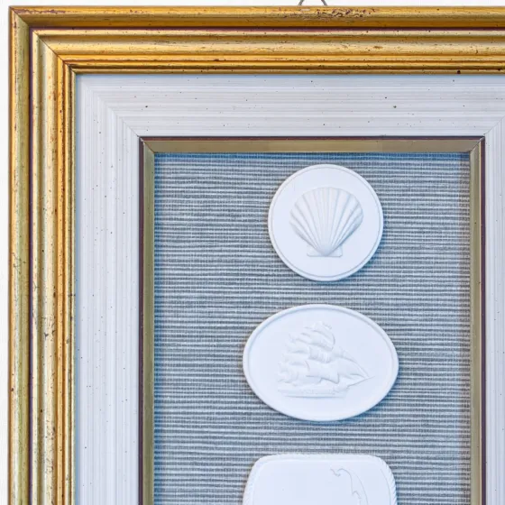 Cape Cod Intaglio Trio in Vintage Frame, view 2