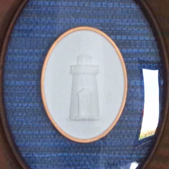 Harbor Watch - Brant Point Oval Framed Intaglio, view 3