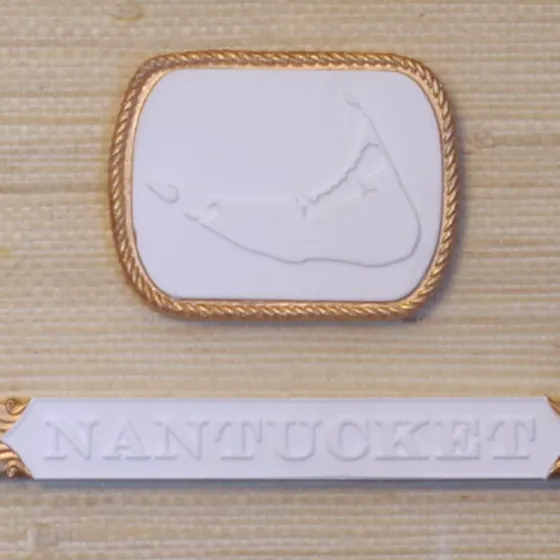 Island Marker - Nantucket Map & Quarter Board Framed Intaglio, view 3