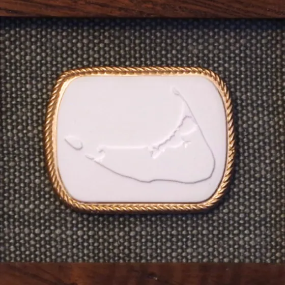 Island Outline - Nantucket Map Framed Intaglio, view 3