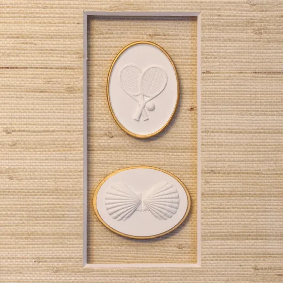 Seaside Duo - Tennis & Scallop Intaglios, view 3