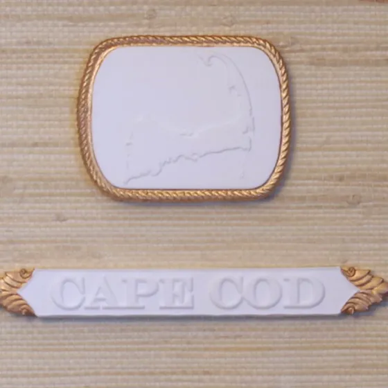 Cape Crest - Cape Cod Map & Quarter Board Framed Intaglio, view 3
