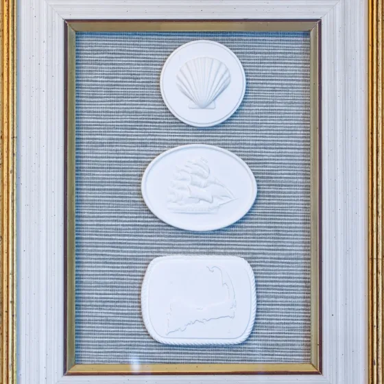 Cape Cod Intaglio Trio in Vintage Frame, view 3