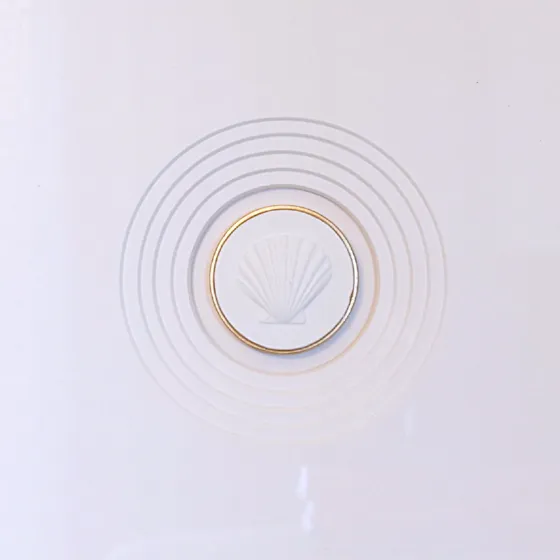 Scallop - Handcrafted White Frame - White Matboard, view 9