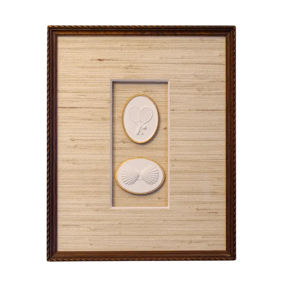 Custom framed intaglios with a warm textured backing
