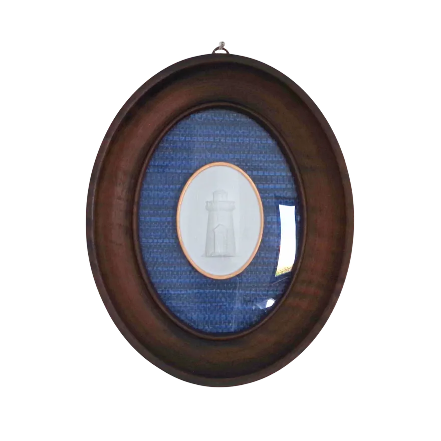 Harbor Watch - Brant Point Oval Framed Intaglio