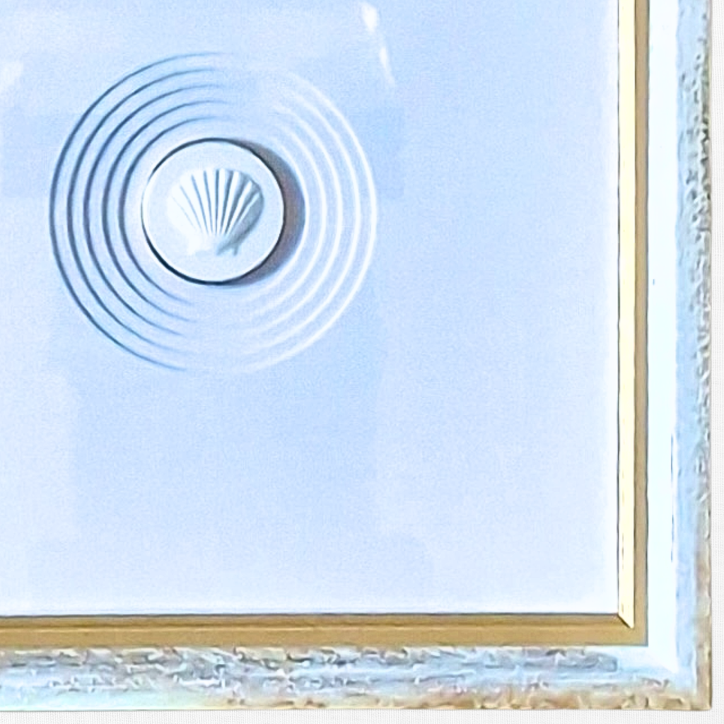 Scallop · Handcrafted White Frame · White Matboard