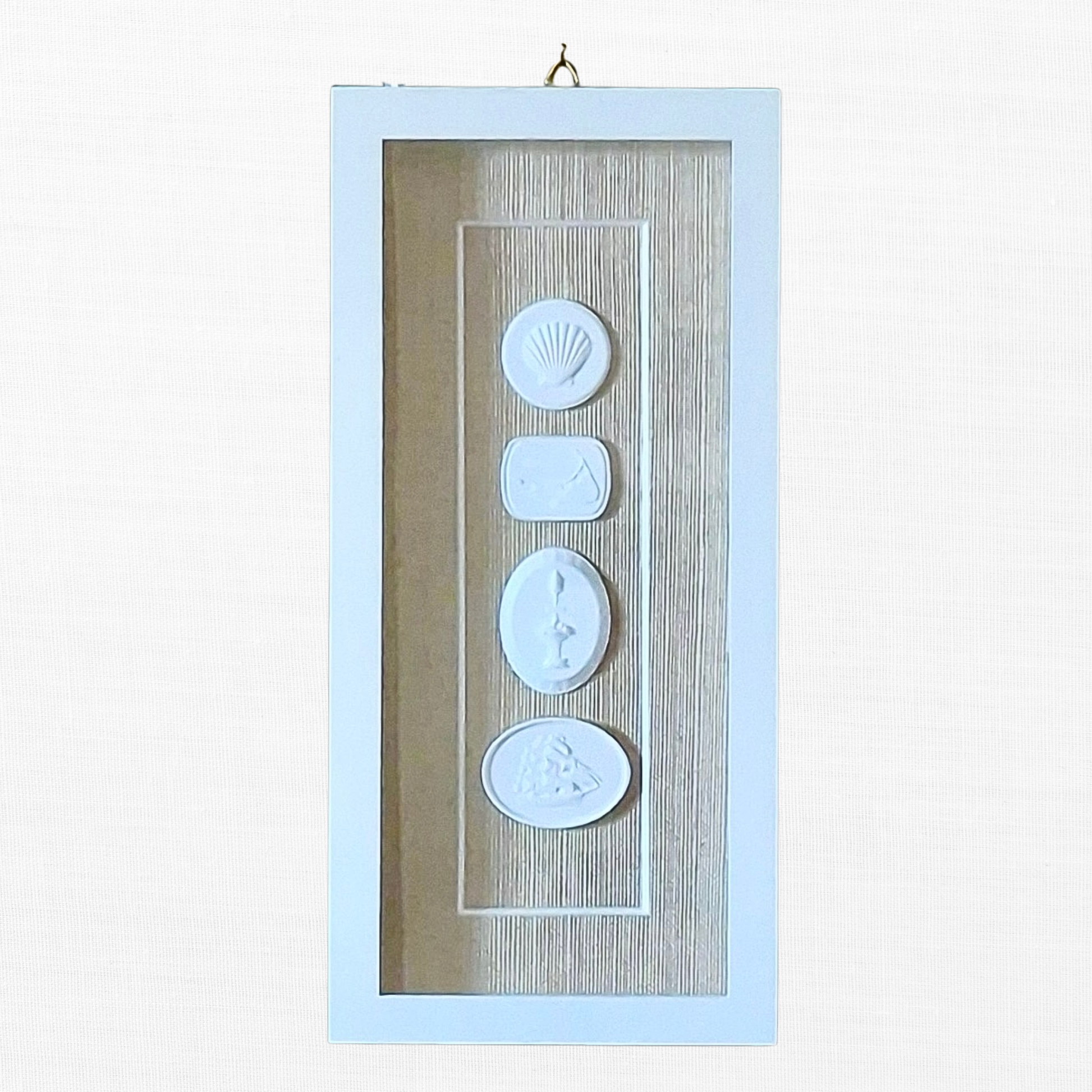 Coastal Column – Nautical Motif Vertical Framed Intaglios