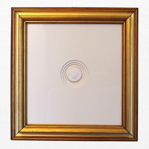 1 · Scallop · Vintage Gold Frame · Layered White Matboard