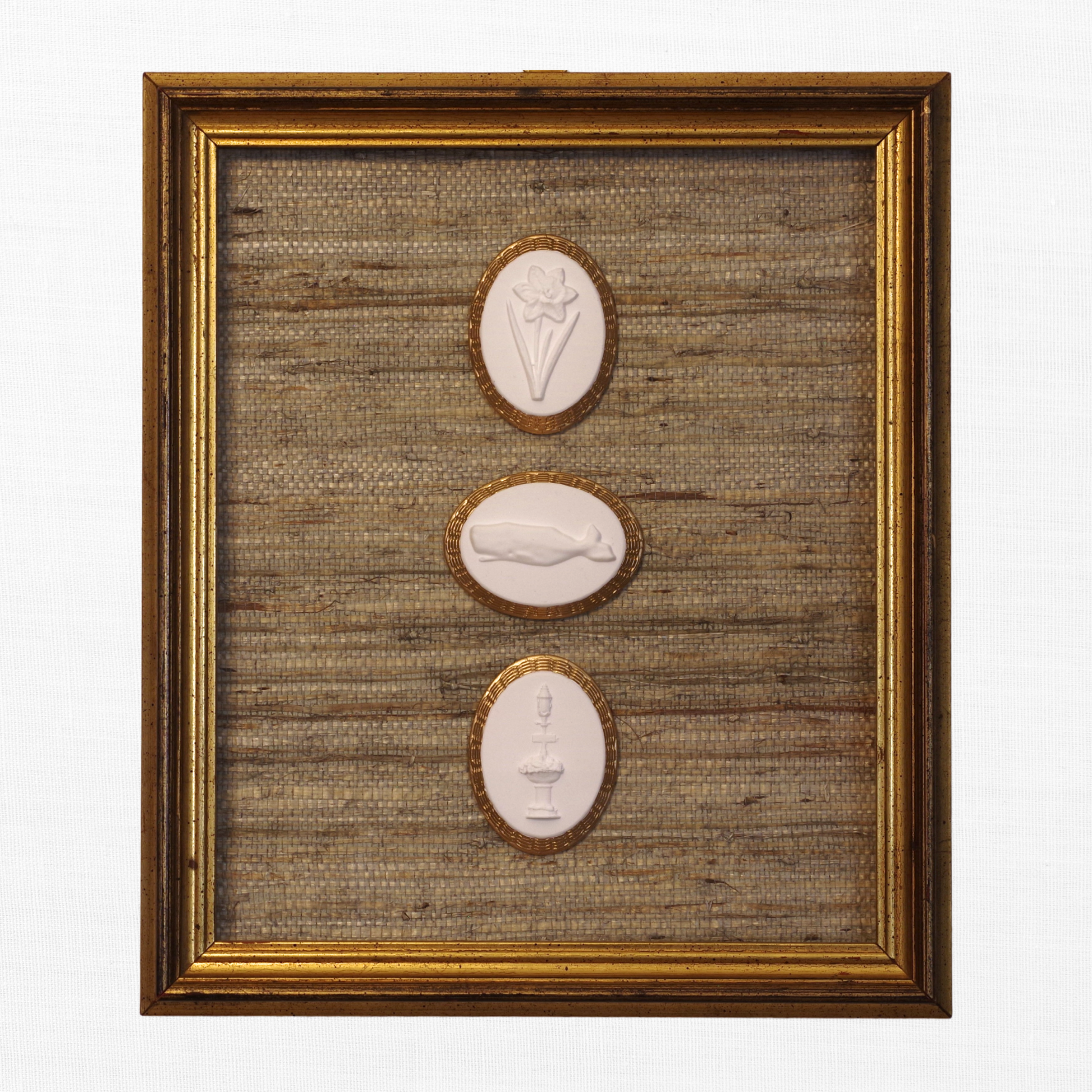 Daffodil · Whale · Nantucket Fountain · Vintage Gold Frame · Straw Wallpaper