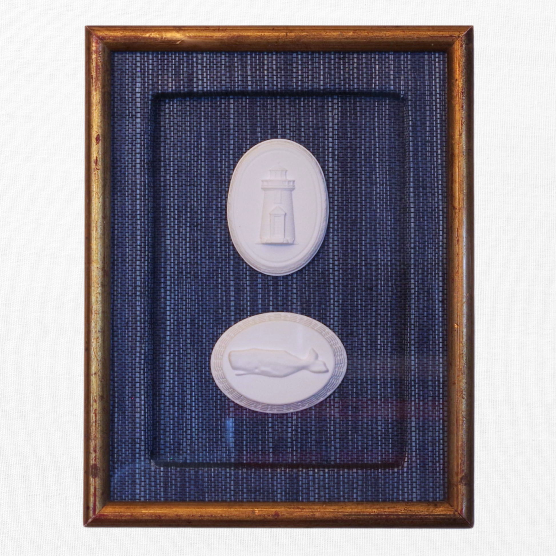 Harbor Tales - Lighthouse & Whale Framed Intaglios