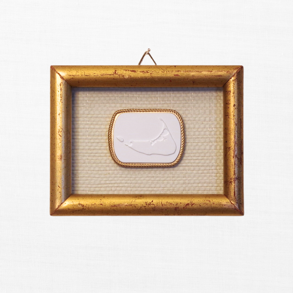 Golden Chart – Nantucket Map Framed Intaglio