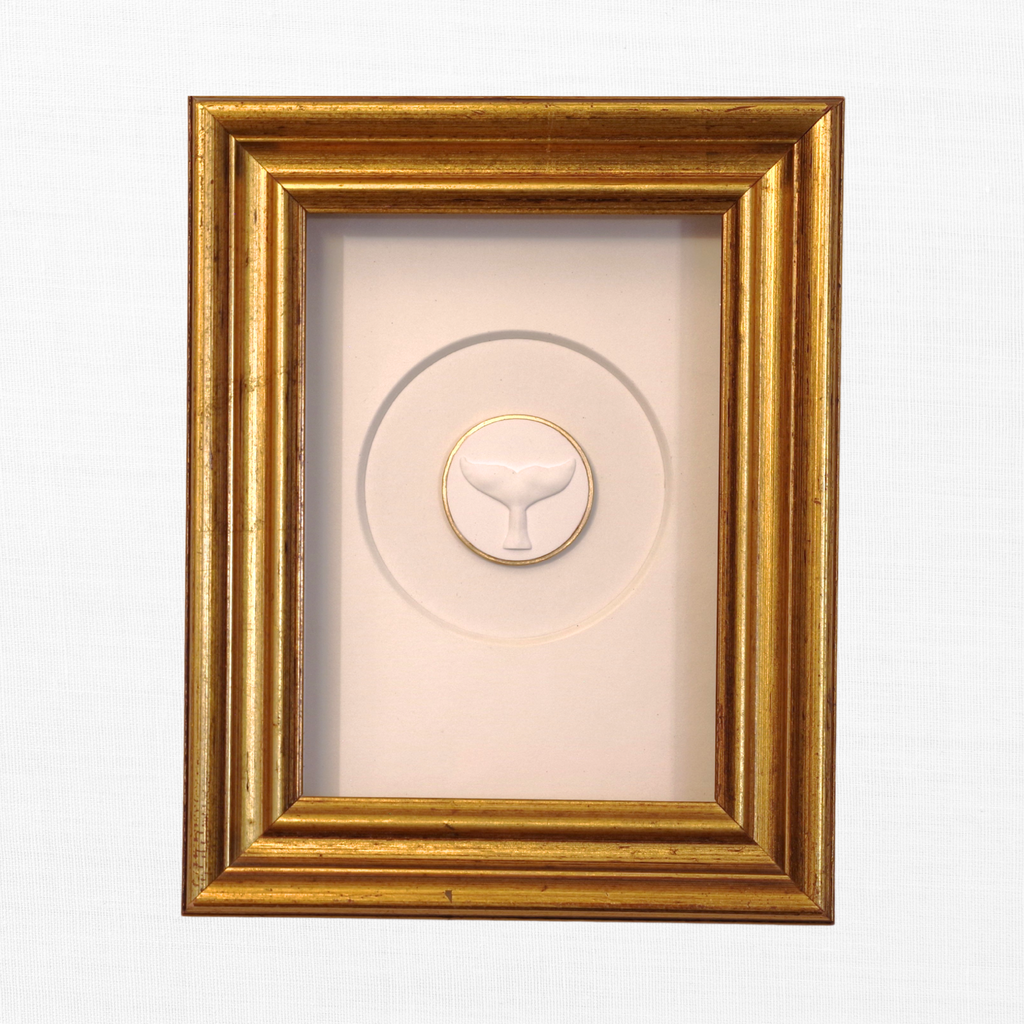 Whale Tail · Vintage Gold Frame · White Matboard