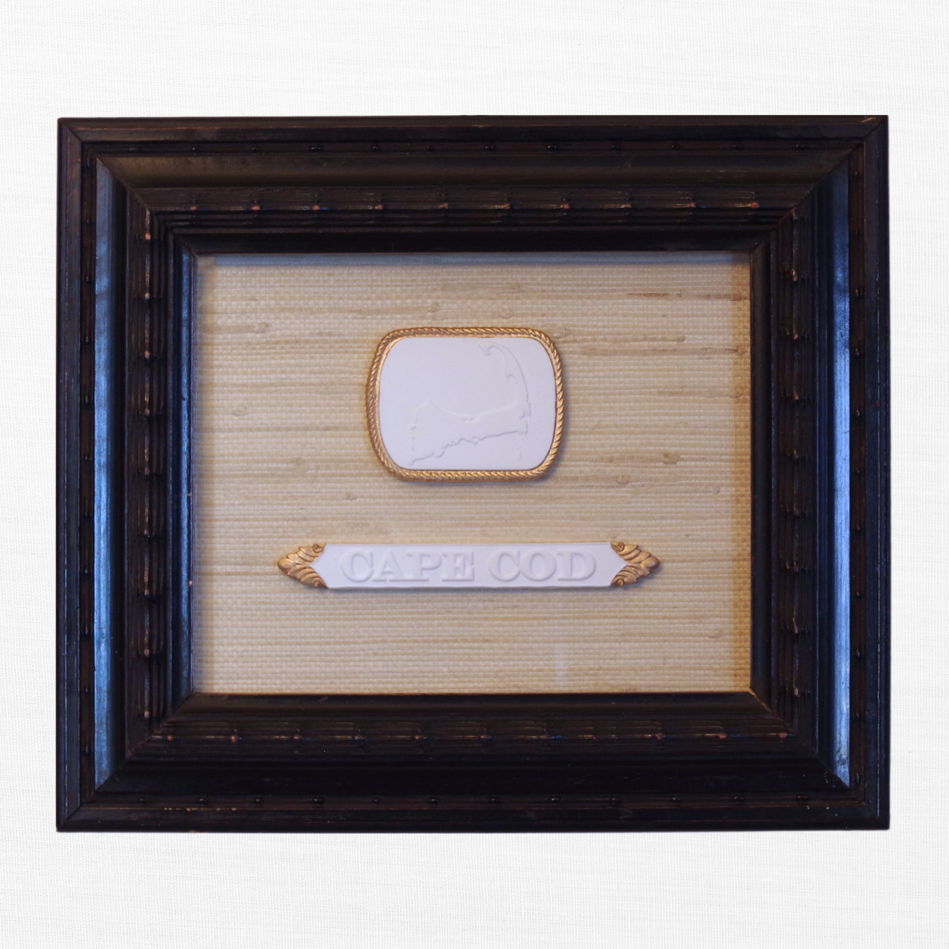 Cape Crest – Cape Cod Map & Quarter Board Framed Intaglio
