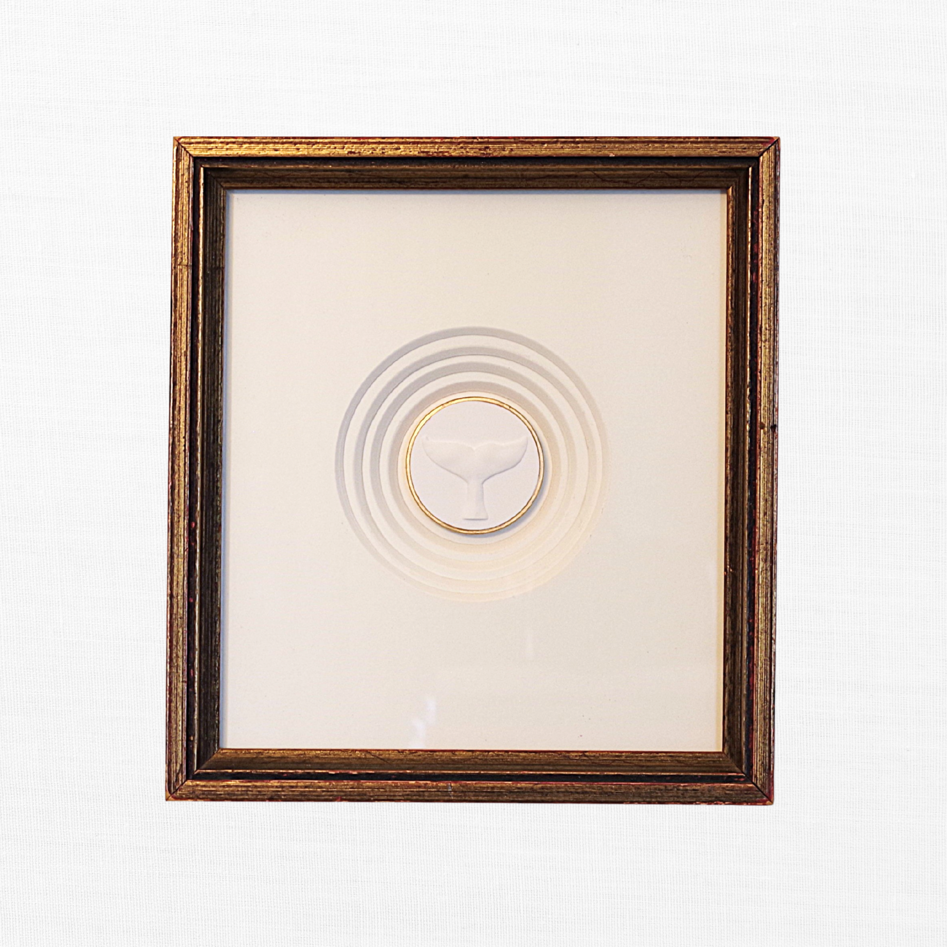 Whale Tail · Vintage Gold Frame · Layered White Matboard