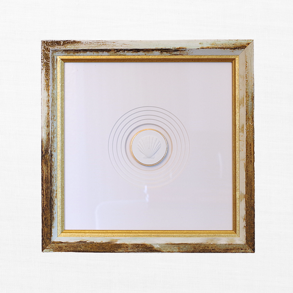 Scallop · Handcrafted White Frame · White Matboard