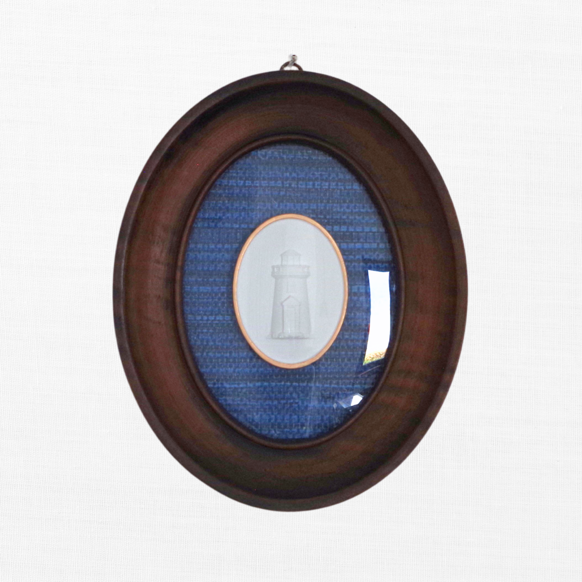 Harbor Watch – Brant Point Oval Framed Intaglio