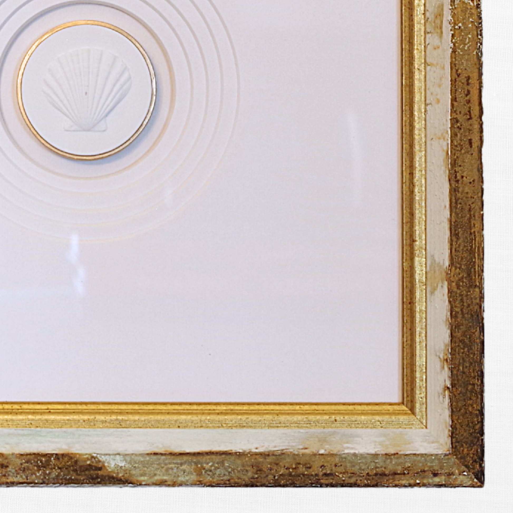 Scallop · Handcrafted White Frame · White Matboard