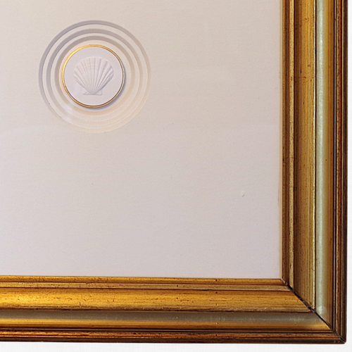 1 · Scallop · Vintage Gold Frame · Layered White Matboard