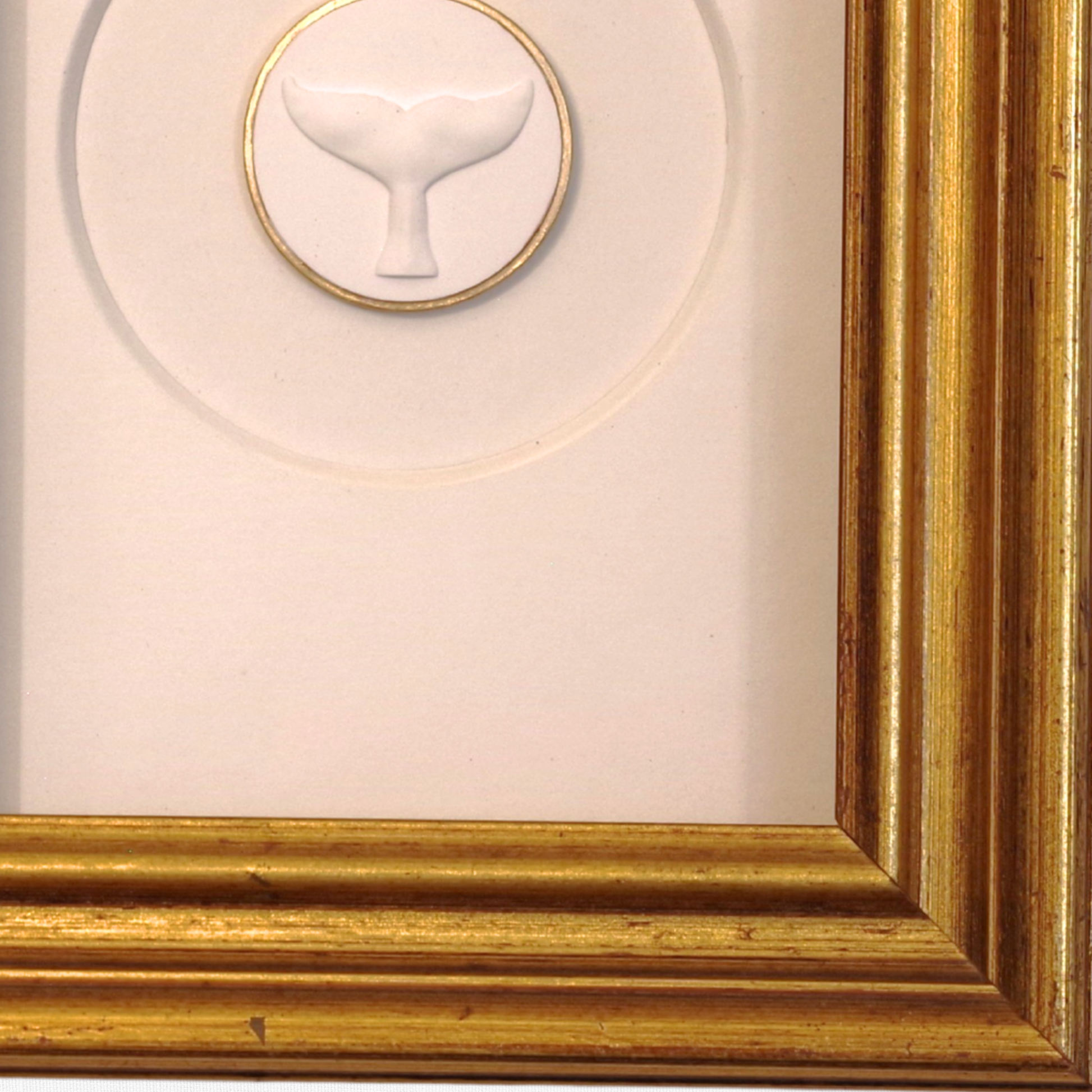 Whale Tail · Vintage Gold Frame · White Matboard