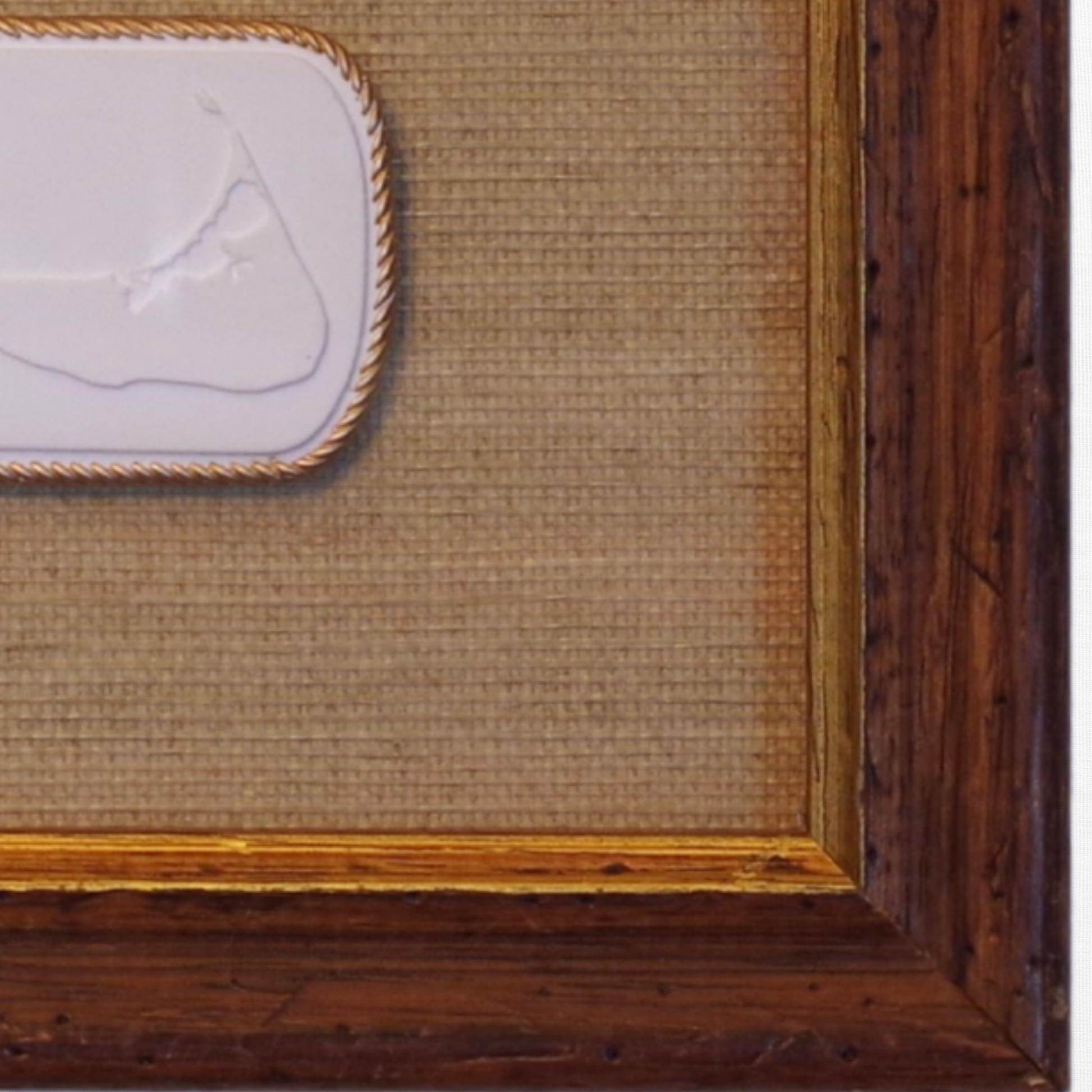 Island Keepsake – Scallop, Nameplate & Nantucket Map Framed Intaglios