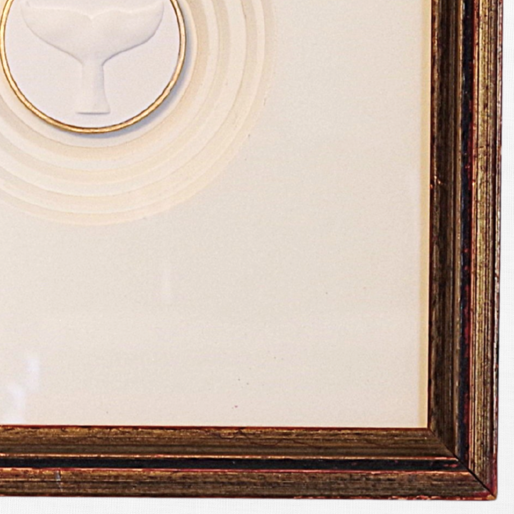 Whale Tail · Vintage Gold Frame · Layered White Matboard