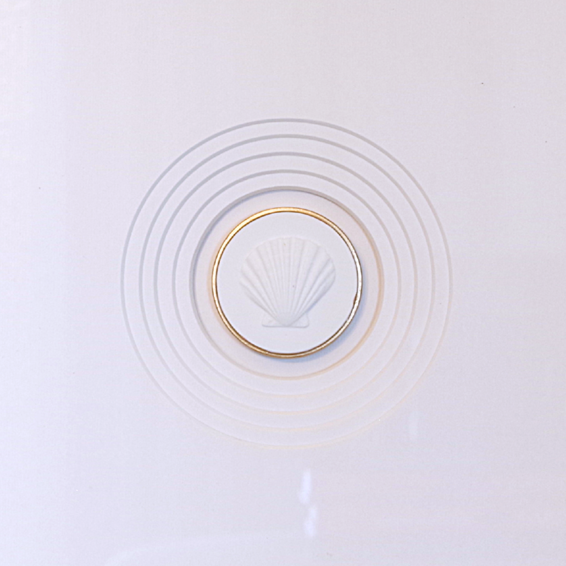 Scallop · Handcrafted White Frame · White Matboard