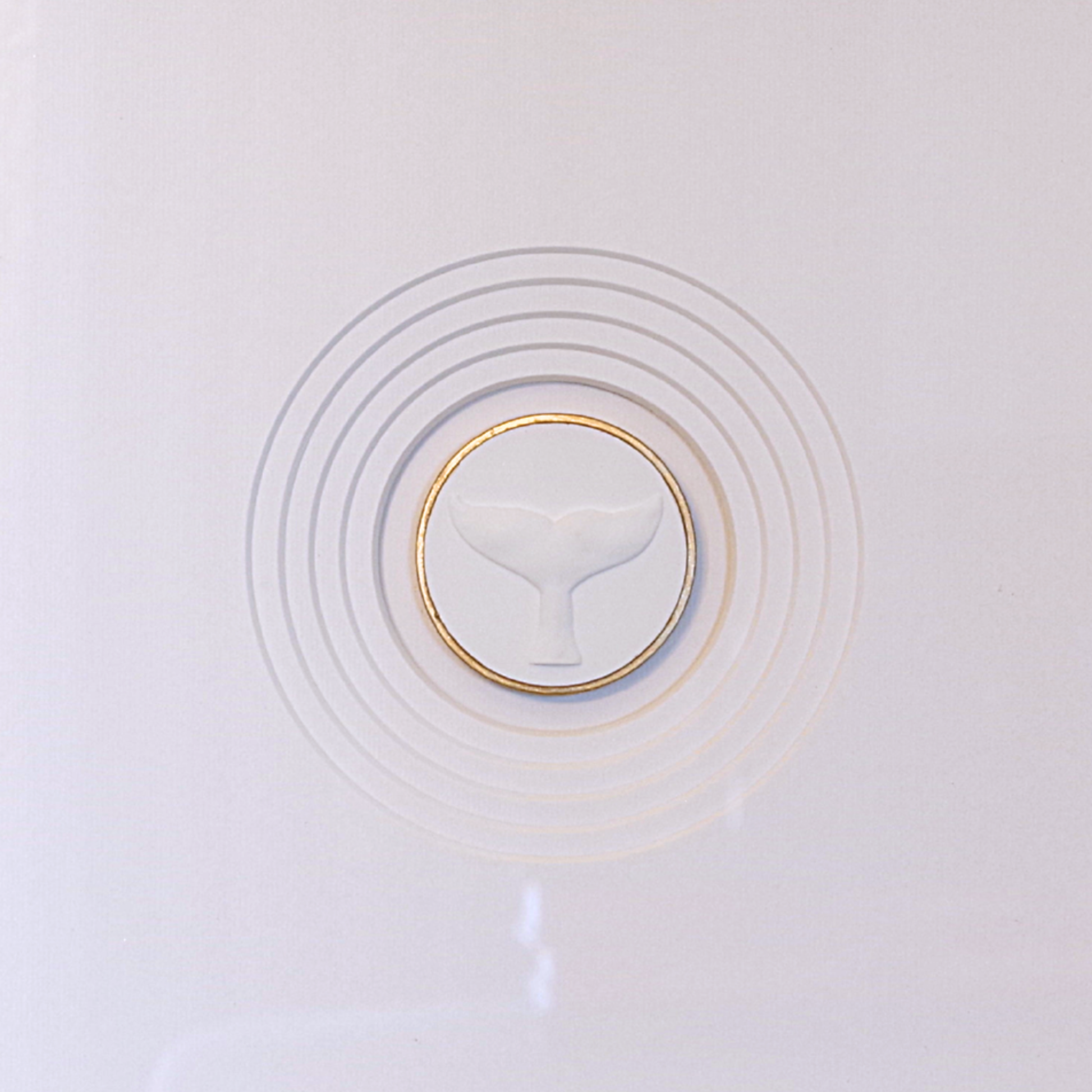 Whale Tail · Handcrafted White Frame · White Matboard
