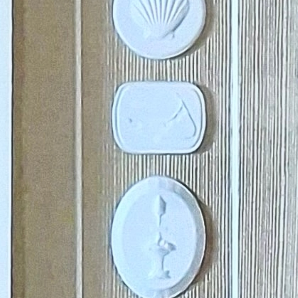 Coastal Column – Nautical Motif Vertical Framed Intaglios