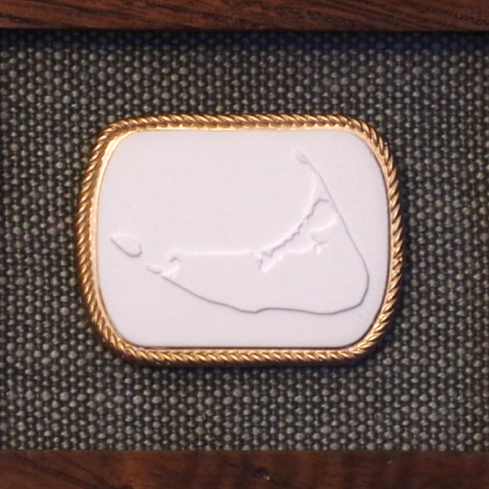 Island Outline – Nantucket Map Framed Intaglio