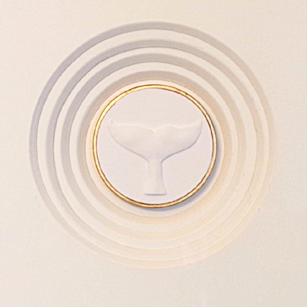 Whale Tail · Vintage Gold Frame · Layered White Matboard