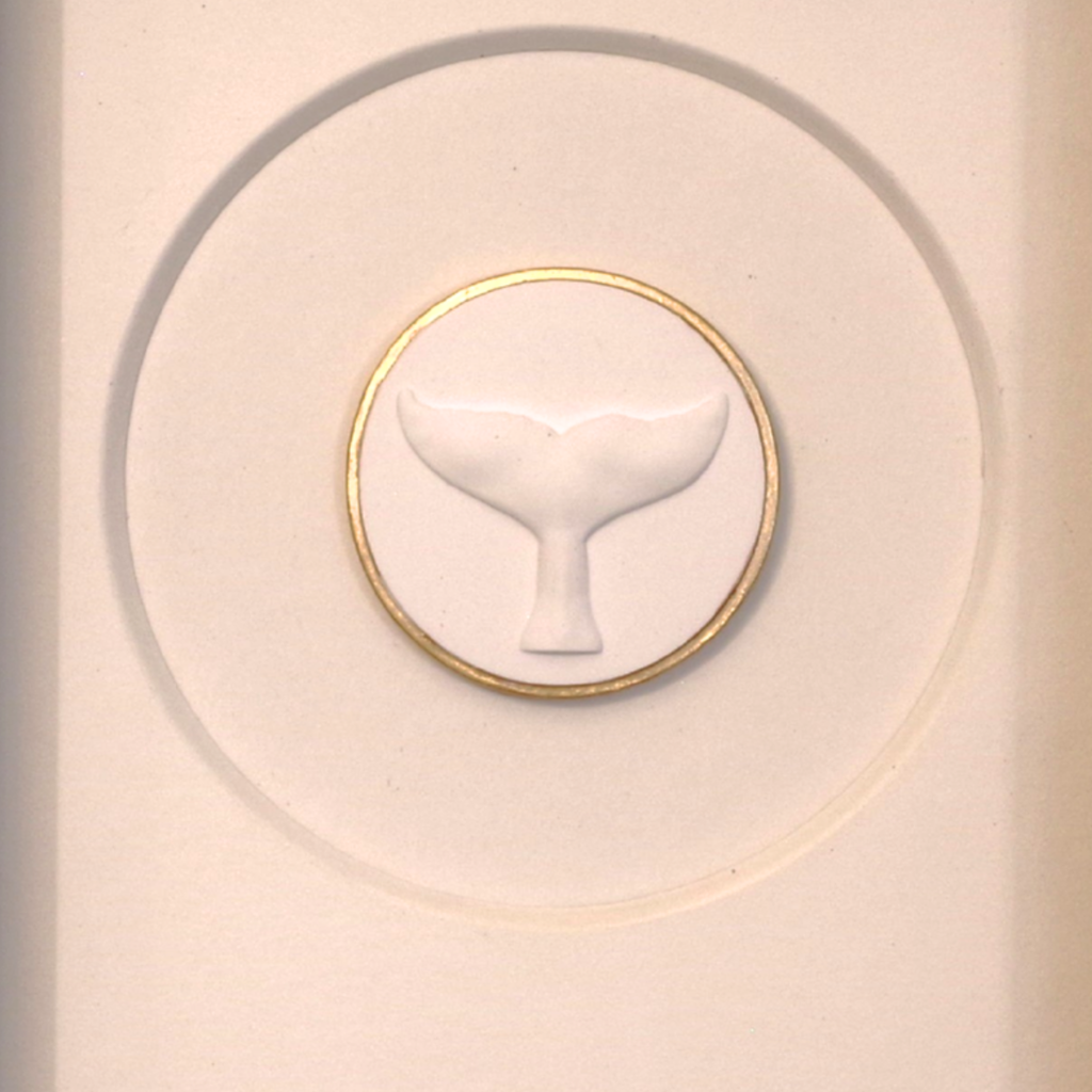 Whale Tail · Vintage Gold Frame · White Matboard