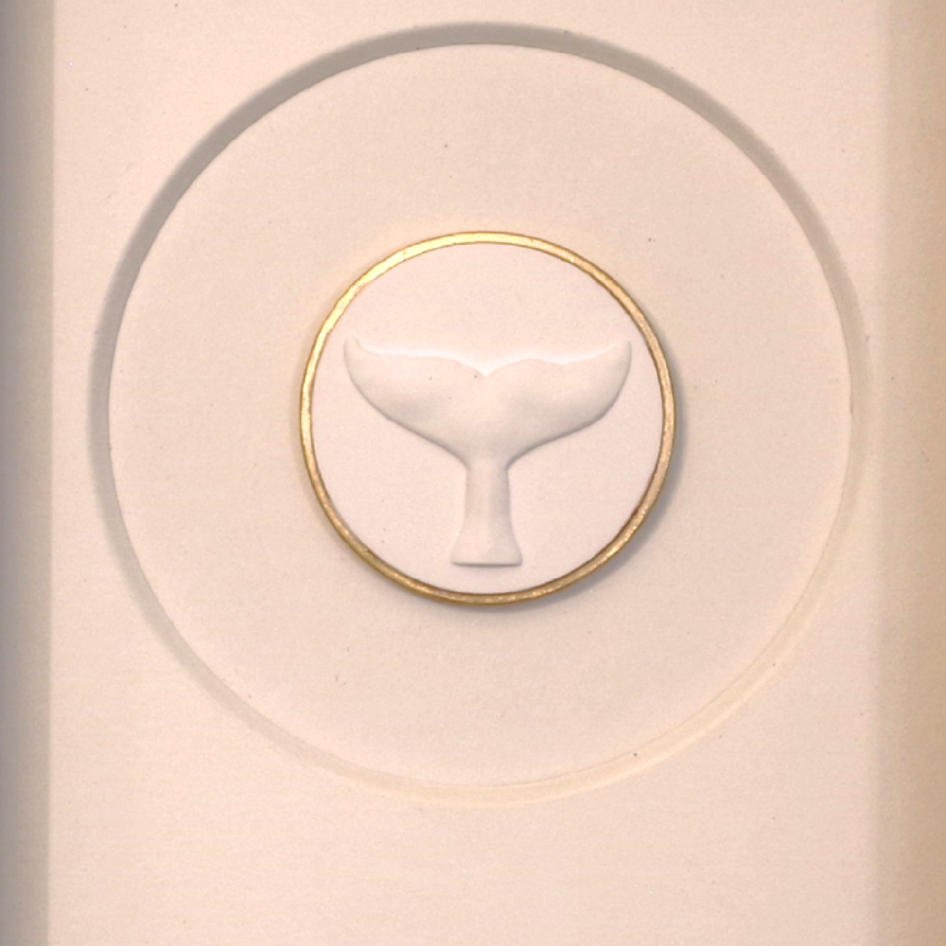 Whale Tail · Vintage Gold Frame · White Matboard