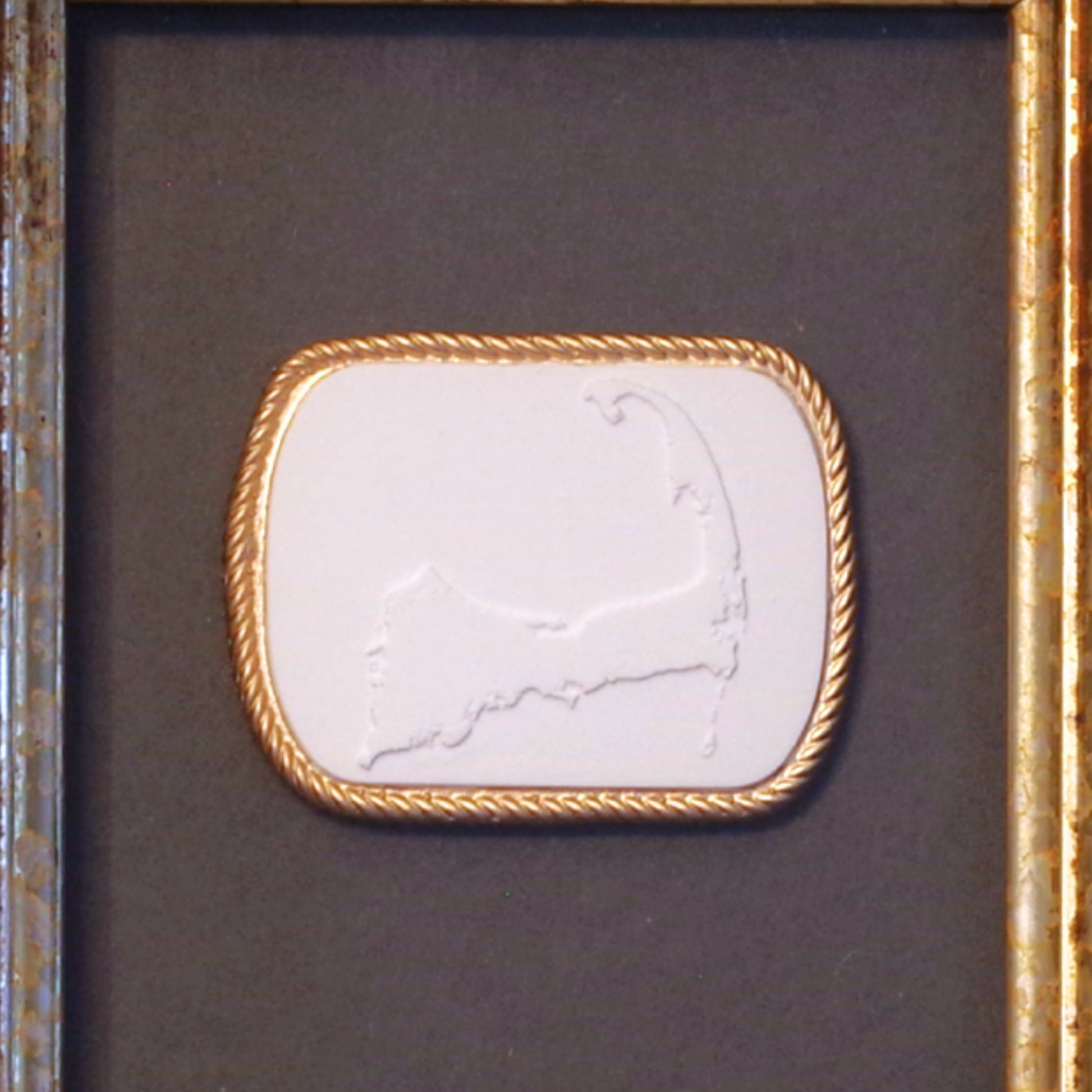 Harbor Silver – Cape Cod Map Framed Intaglio