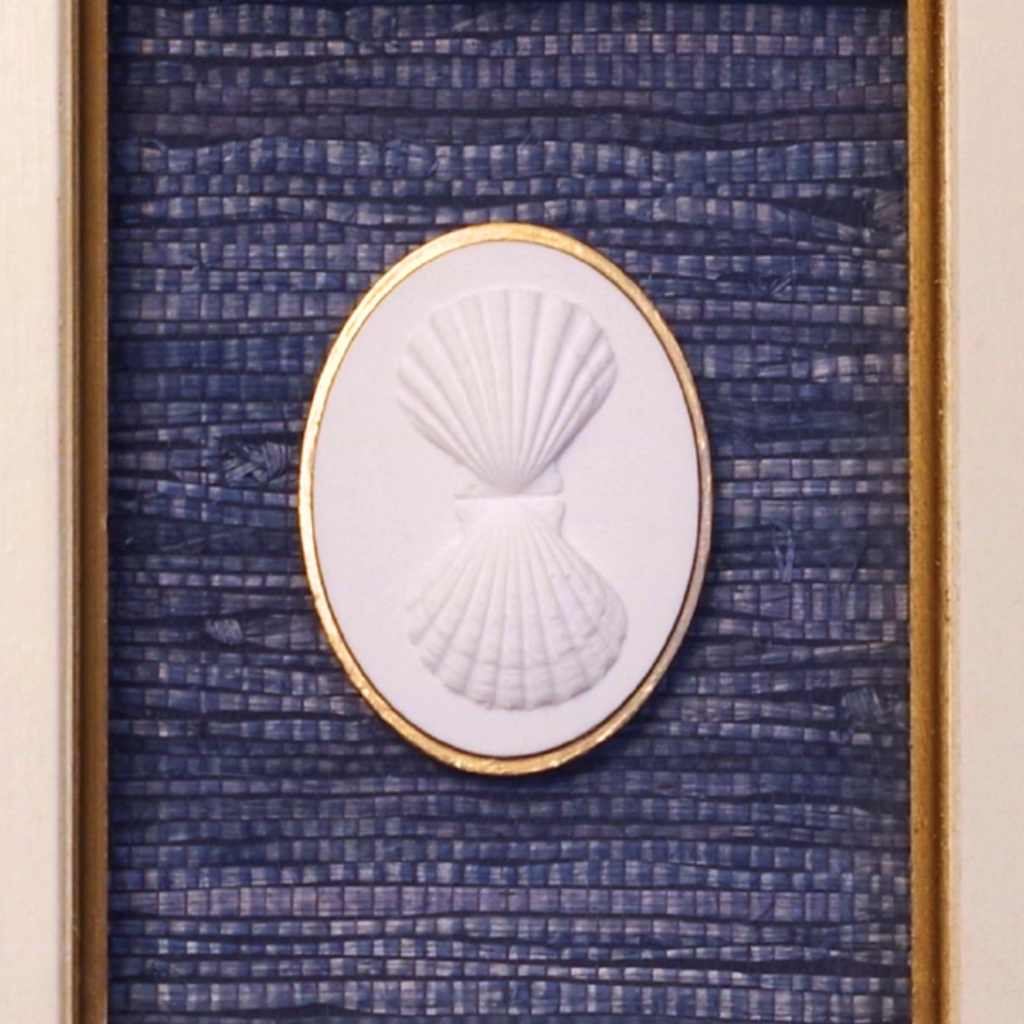 Tidepool Tokens – Twin Shells Framed Intaglio