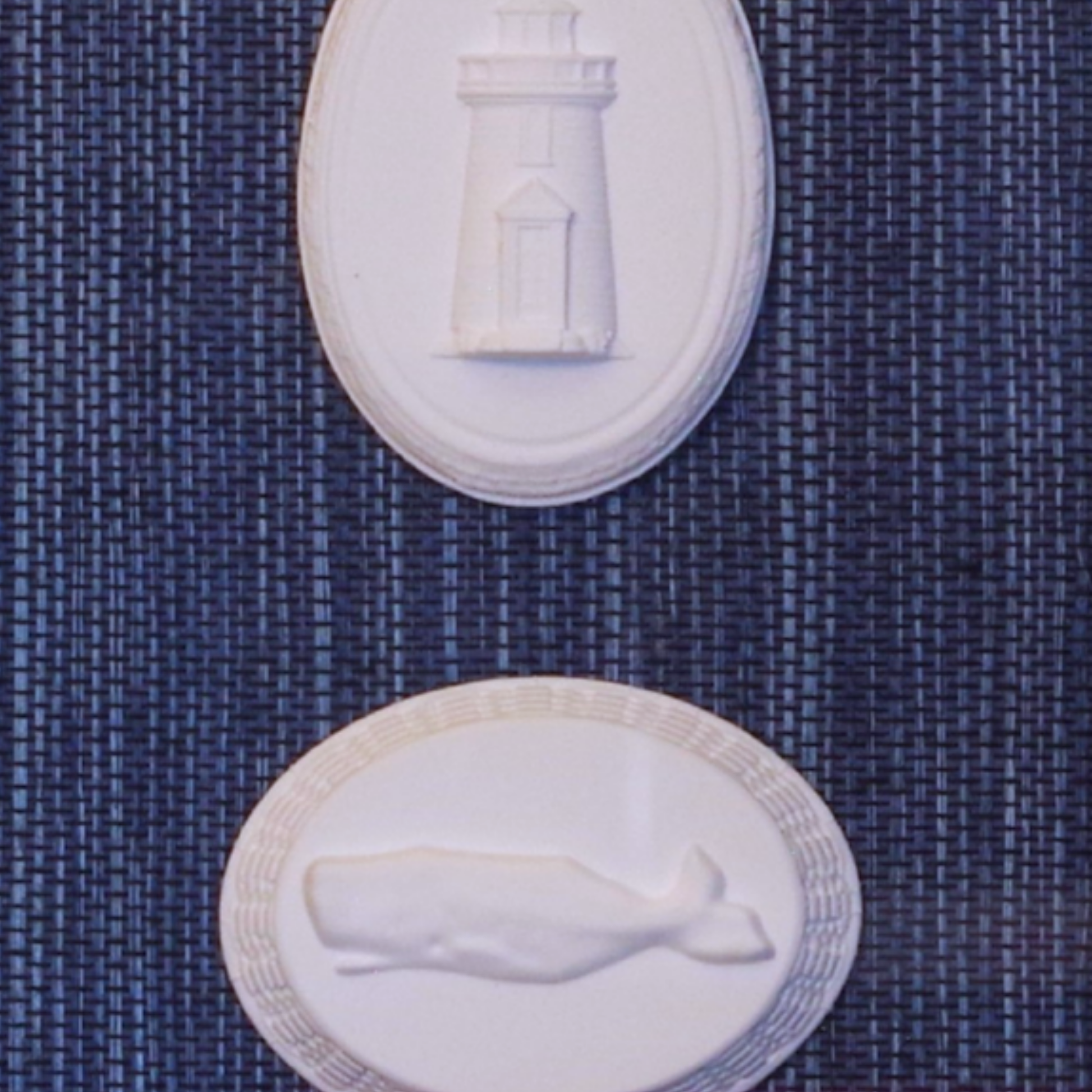 Harbor Tales - Lighthouse & Whale Framed Intaglios