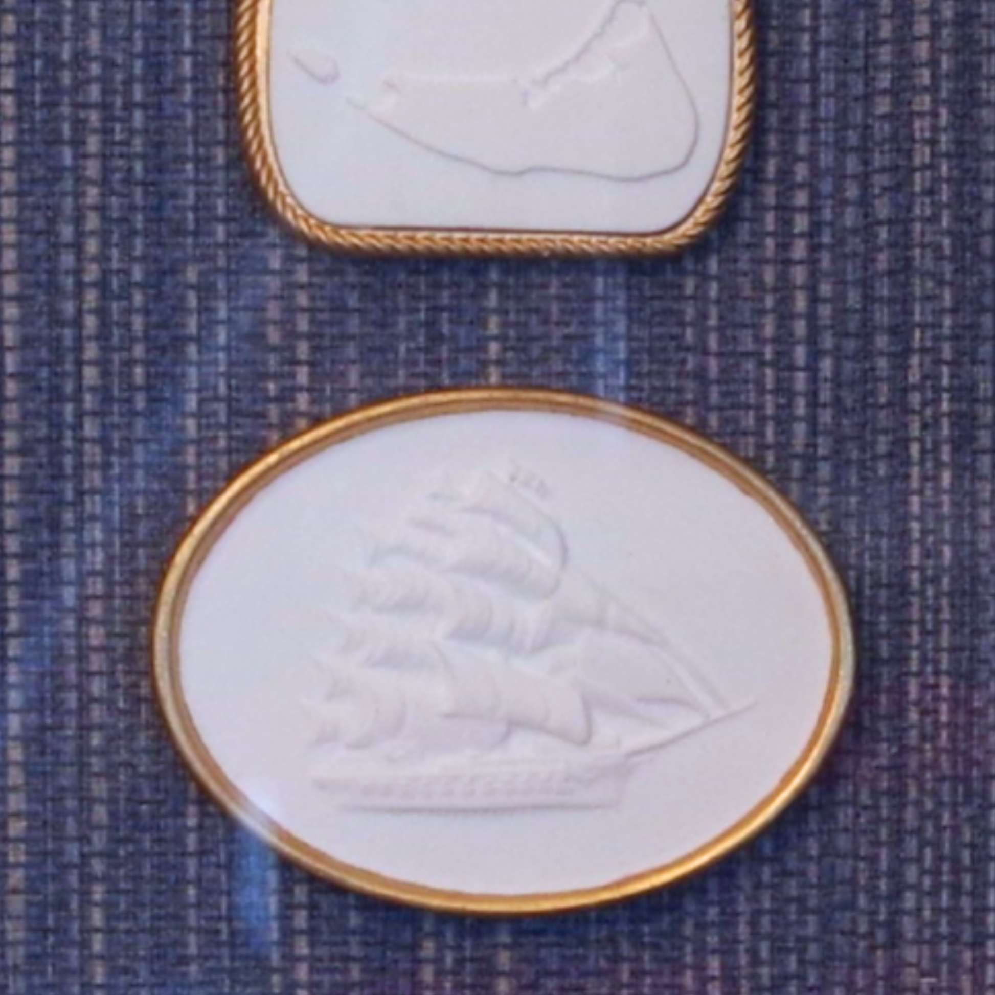 Mariner’s Trio - Whale, Nantucket & Tall Ship Framed Intaglios