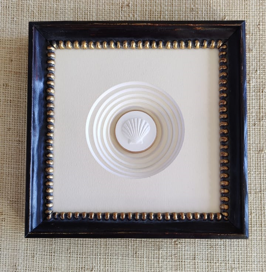 Framed Shell Intaglio – Coastal Sophistication