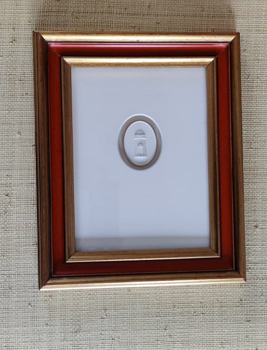 Framed Lighthouse Intaglio – Nautical Elegance